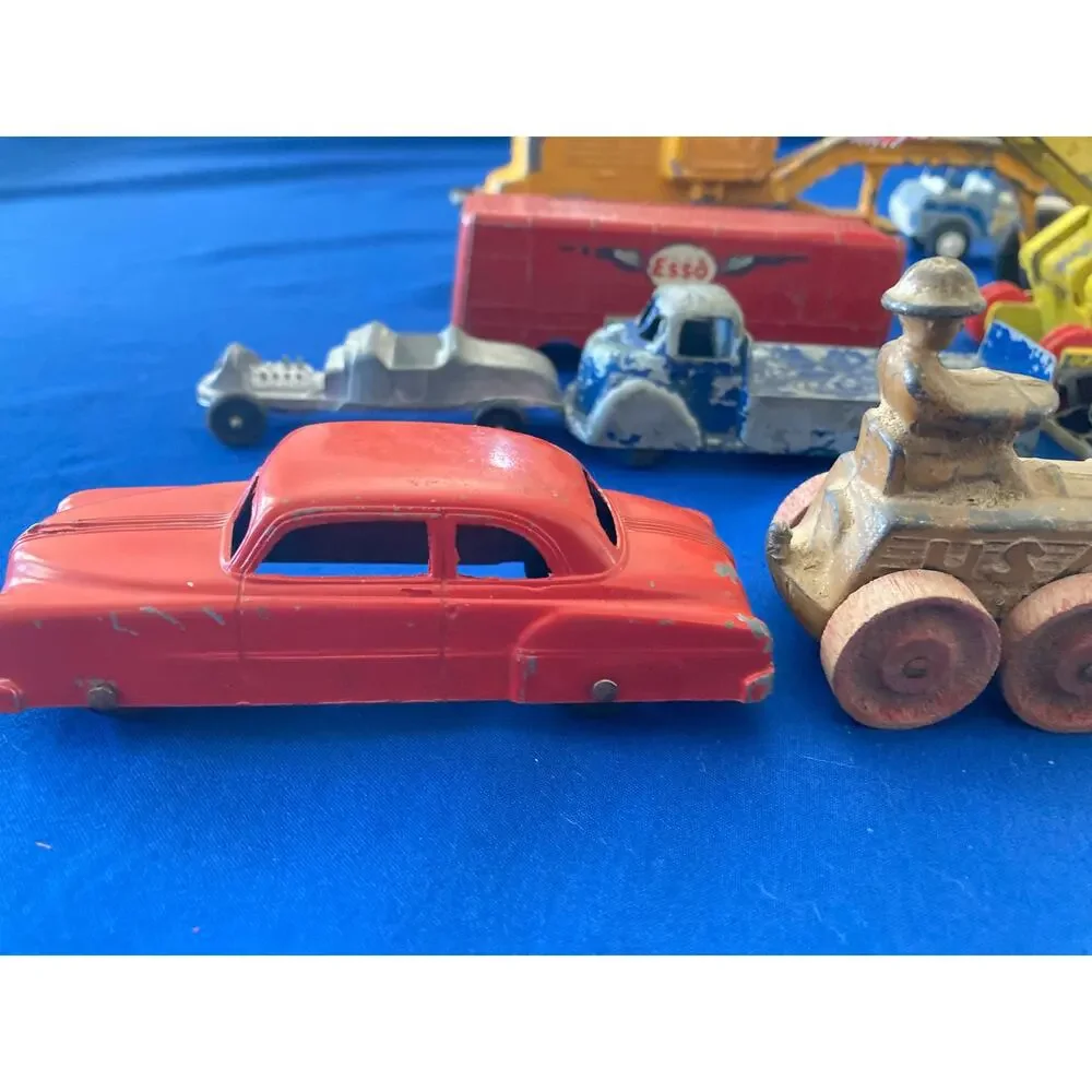 VTG Diecast Corgi Rio Tootsie Matchbox Lesney Toy Lot Bundle Wooden Wheel Others